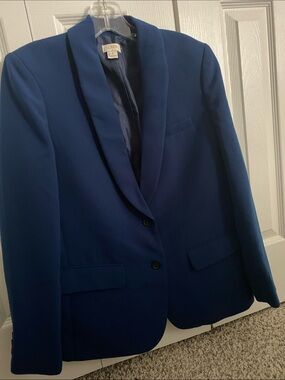 J. Crew Women's Cobalt Blue Shawl Collar Blazer